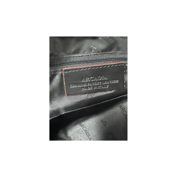 ARCADIA 100% GENUINE PATENT LEATHER MADE IN ITALY HANDBAG - Picture 3 of 4